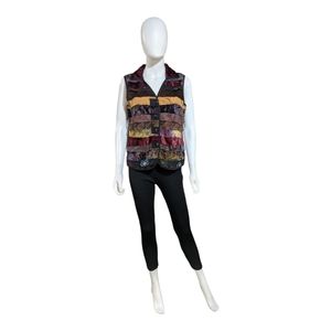 Coldwater Creek Mix Media Vest, M
